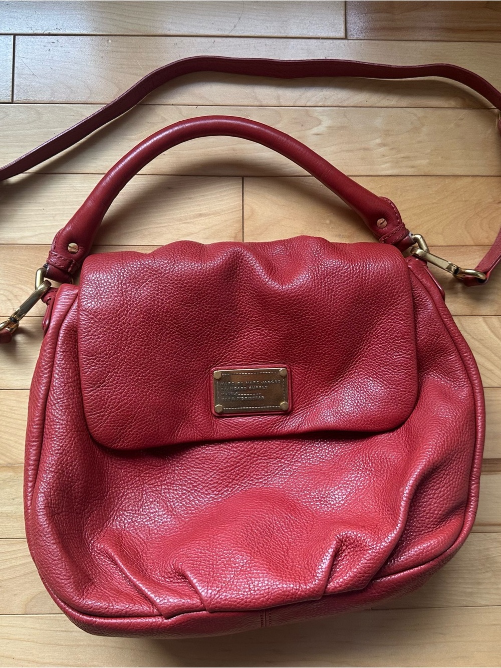 Marc by Marc Jacobs Burnt orange Leather Flap Shoulder Bag with Top Handle